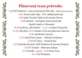 Martinské hody - trasa průvodu