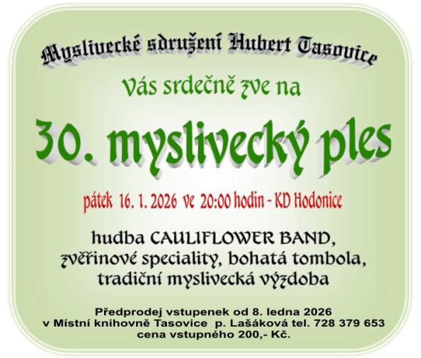 Pozvánka na Myslivecký ples