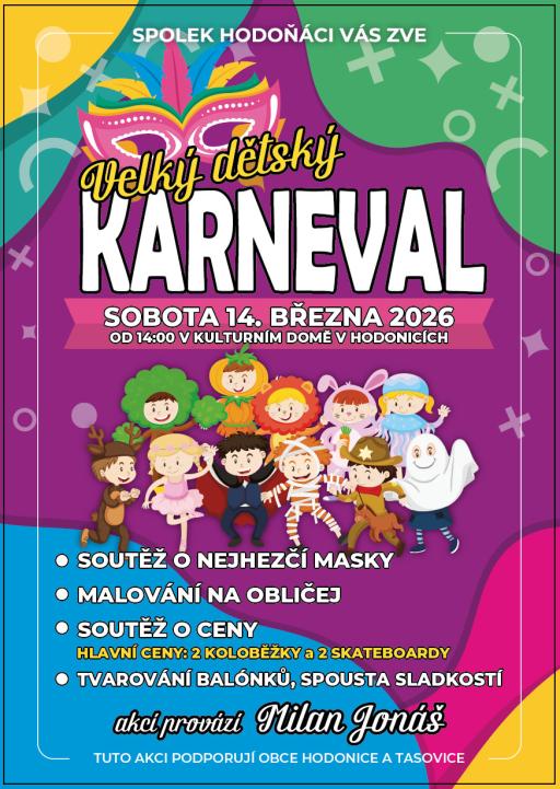 Pozvánka na Velký dětský karneval