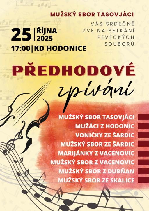 Pozvánka na předhodové zpívání