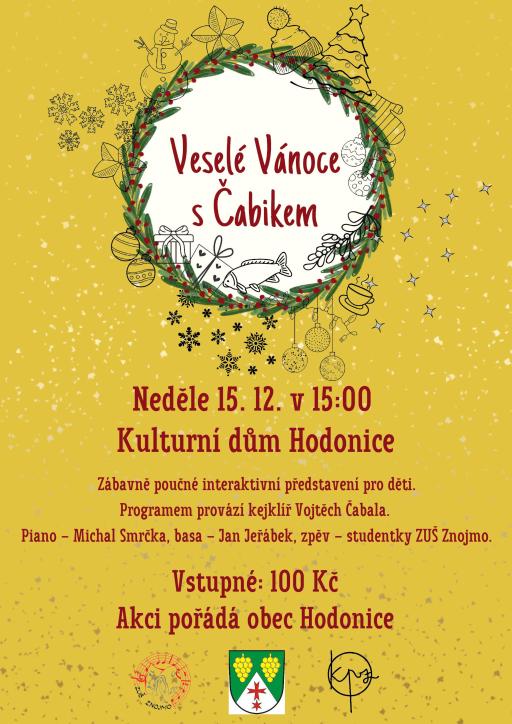 Pozvánka na Veselé vánoce s Čabikem