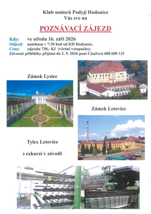 Pozvánka na poznávací zájezd