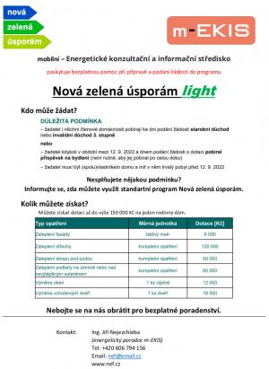 Nová zelená úsporám light 1